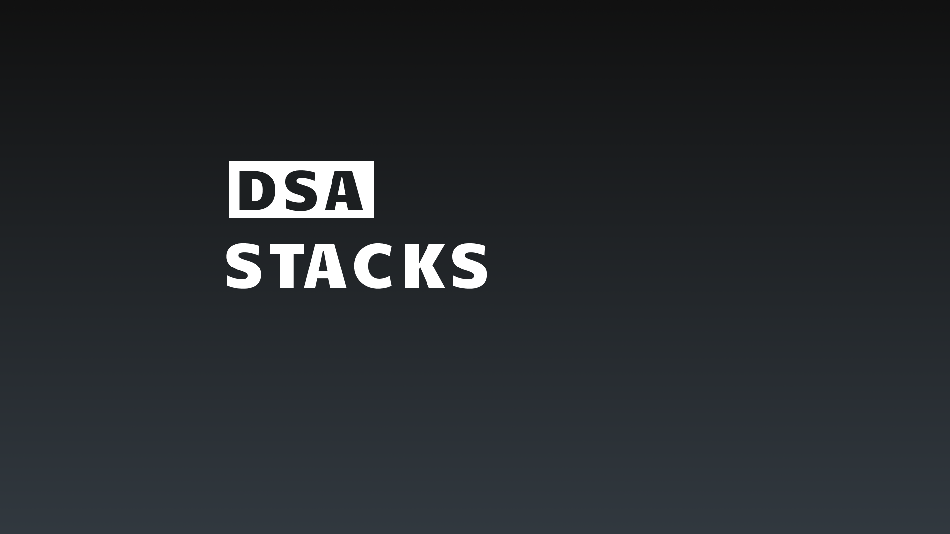Article on DSA Topic: Stack